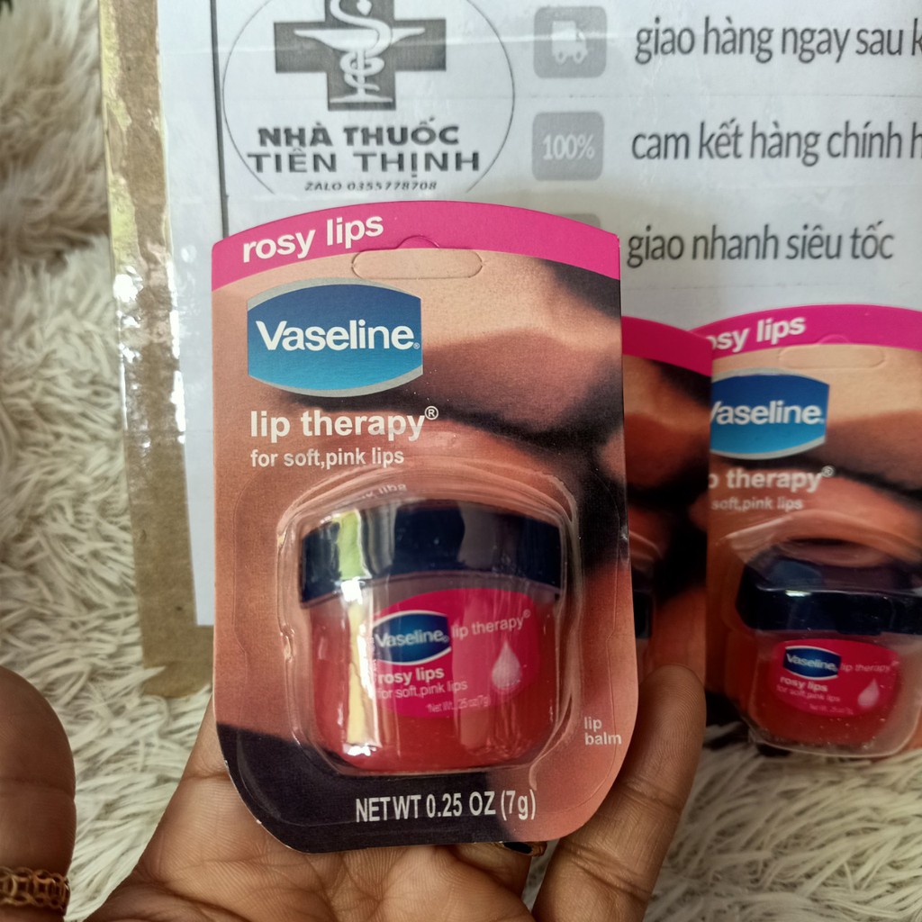 Sáp Dưỡng Môi Hồng Xinh Vaseline Lip Therapy Rosy Lip 7g