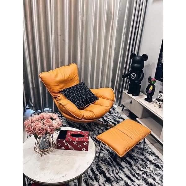 Ghế bập bênh thư giãn - Chất liệu nỉ da Simili