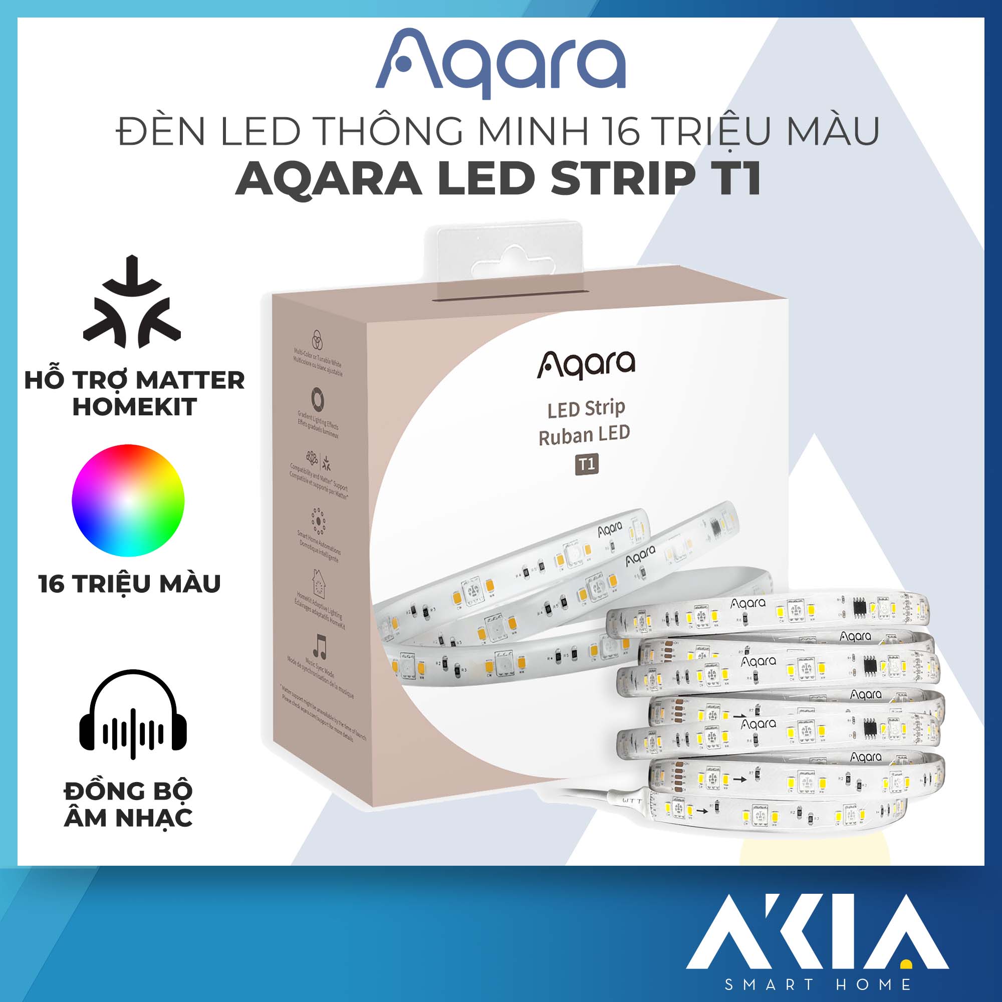 Aqara T1 16 million RGB LED smart light strip, music sync