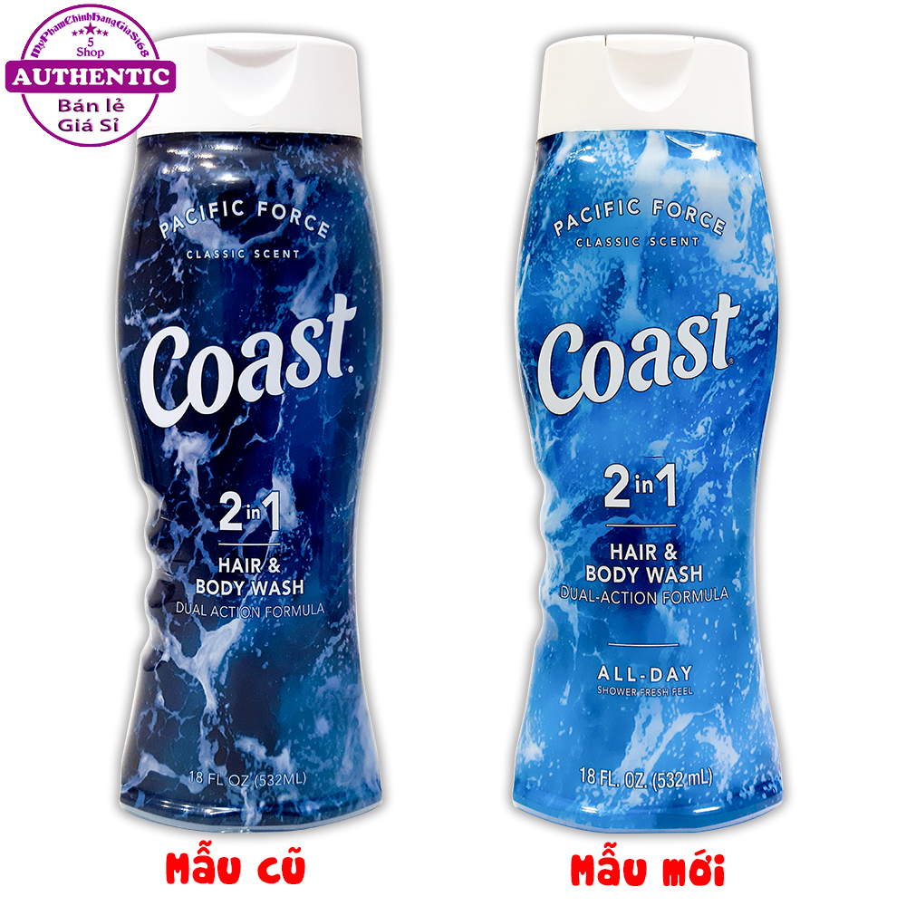 SỮA TẮM GỘI 2 IN 1 COAST HAIR & BODY WASH 532ML USA