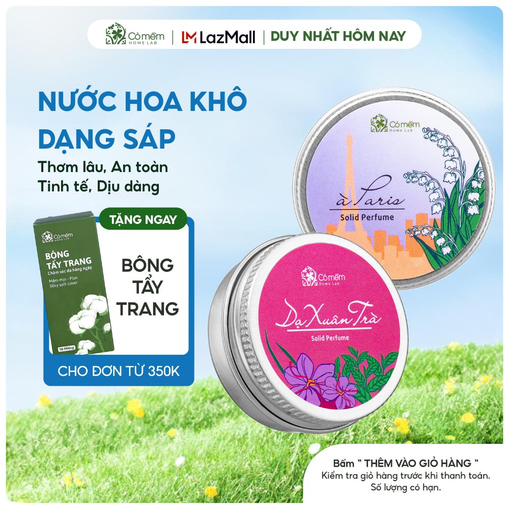 Nước Hoa Khô Thơm Lâu Thiên Nhiên Lưu Hương Thơm Lâu Cỏ Mềm Homelab 10g (Tặng kèm túi vải nhỏ)