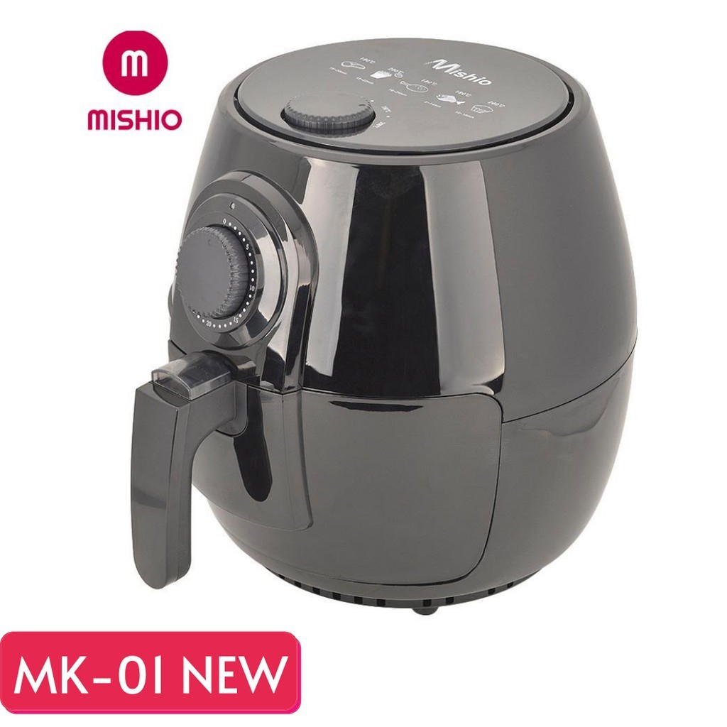 Nồi chiên không dầu điện tử, nồi chiên chân không. nồi chiên không dầu mishio mk-01 new 3.8 lít, công suất 1400 w, không mùi, không khói, không dầu ăn ngon không lo sợ béo.
