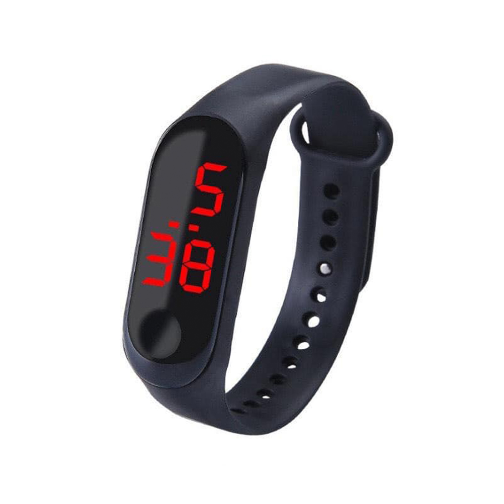 Đồng hồ điện tử màn hình led nam nữ dây silicon thể thao năng động