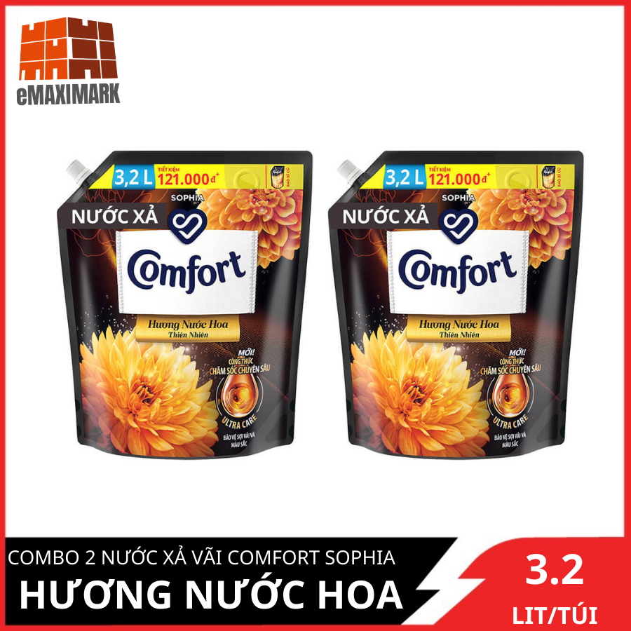 Combo 2 túi nước xả vải comfort nước hoa sophia 3.2lx2