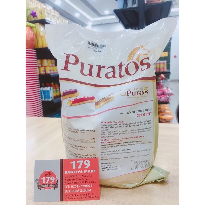 Bột Trộn Nhân Su Kem Puratos Creamyvit 1Kg