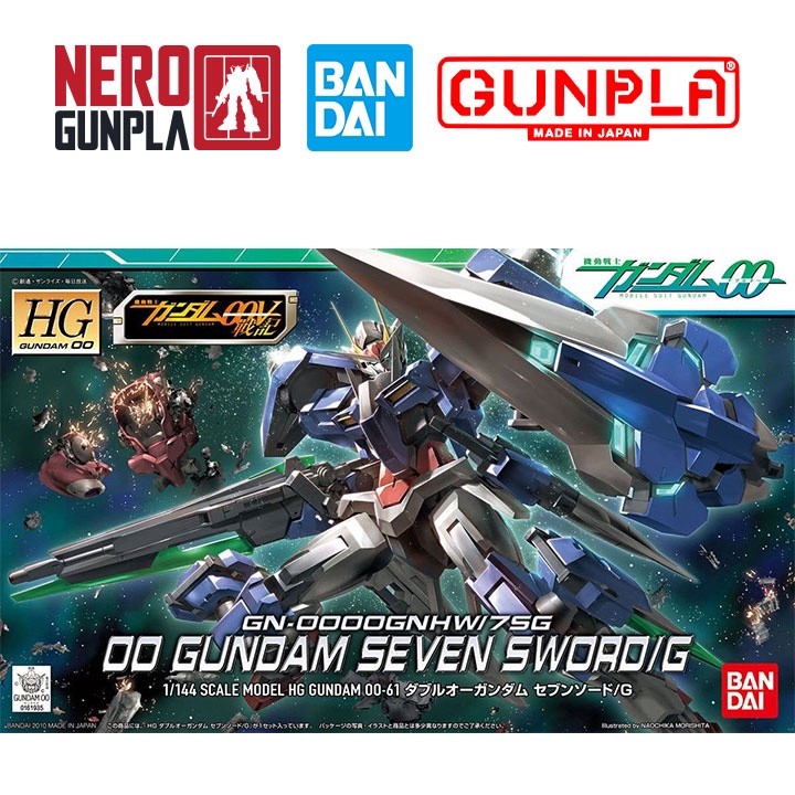 Mô hình lắp ráp bandai gunpla hg 00 1/144 00 gundam seven sword/g