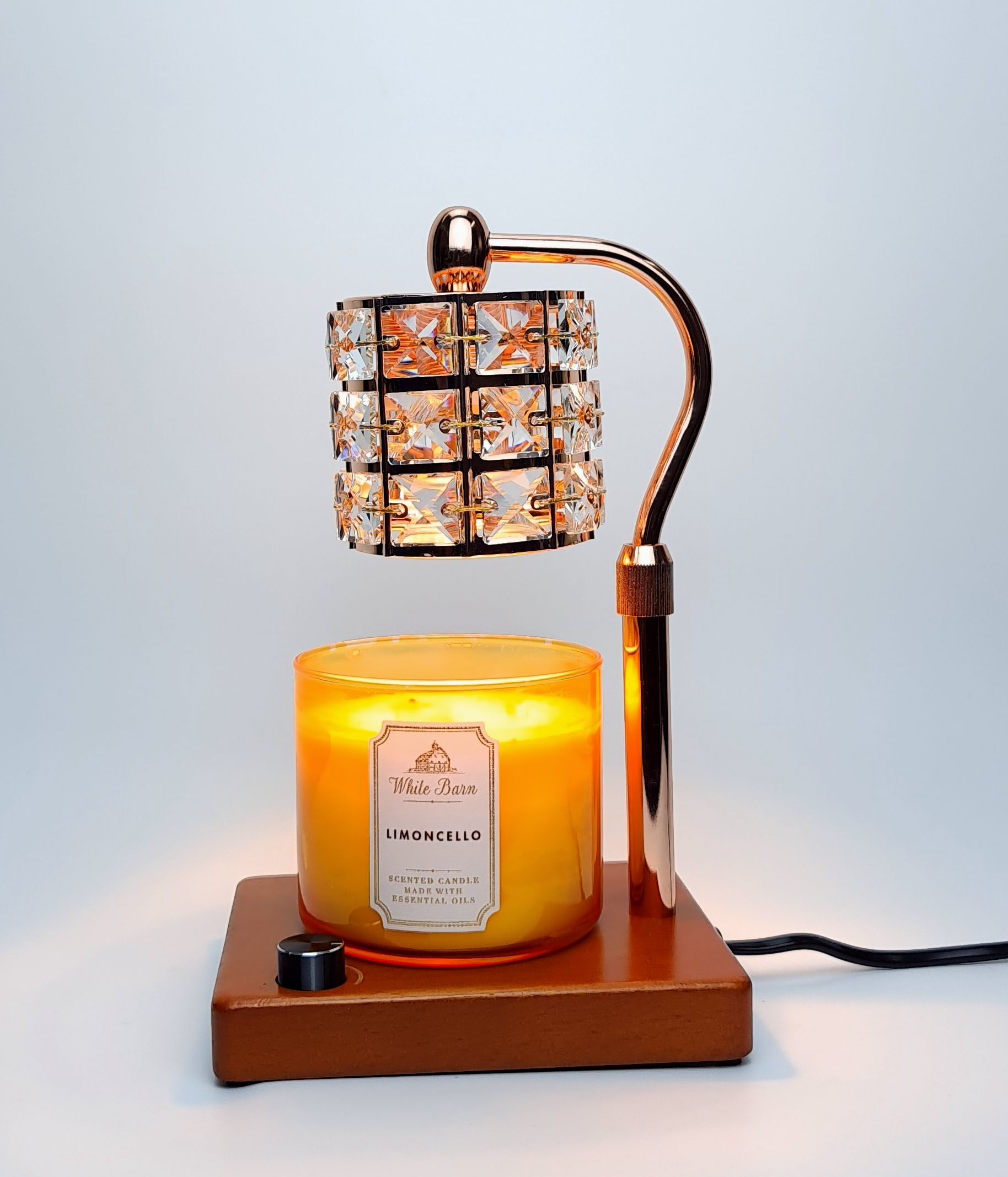 Đèn đốt nến thơm điều chỉnh cao thấp có cổng sạc - Warmer Candles GU10 35W - Phong cách Châu Âu sang trọng