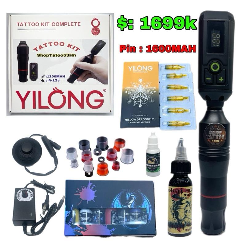 Combo 1 máy pen Tattoo Kit kèm pin tích điện , chất lượng ổn định