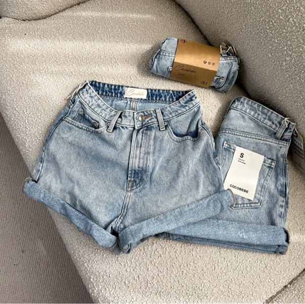 Quần short jeans lật lai cocobebe