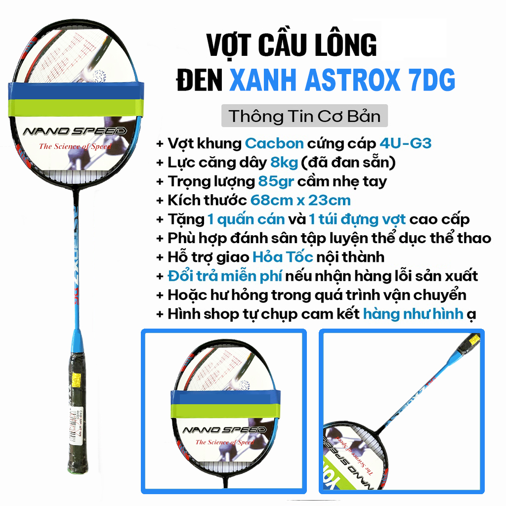 Vợt Cầu Lông Yonex Đã Căng Cước Sẵn - Tặng kèm quấn vợt và bao vợt