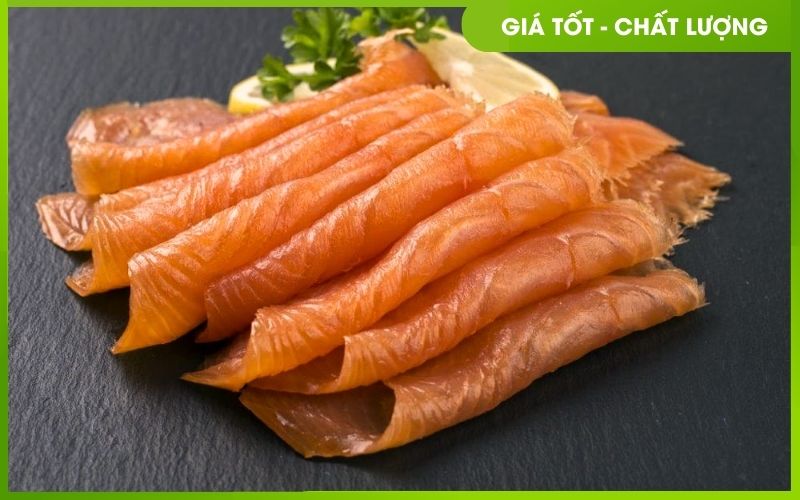 [HỎA TỐC HCM] Cá Hồi Chile Xông Khói - Khay 250G Thịt cá hồi hun khói tươi ngon chất lượng cao