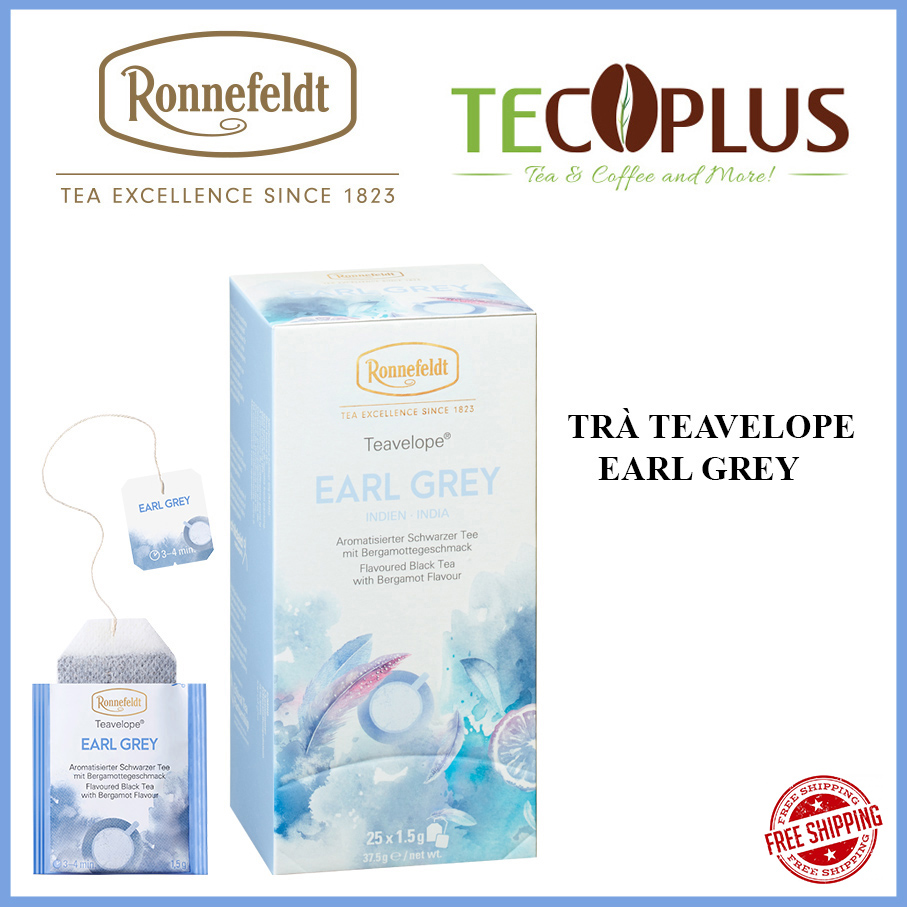 [hcm][hàng chính hãng] trà ronnefeldt tea ( teavelope earl grey 1 hộp / 25 sachets )