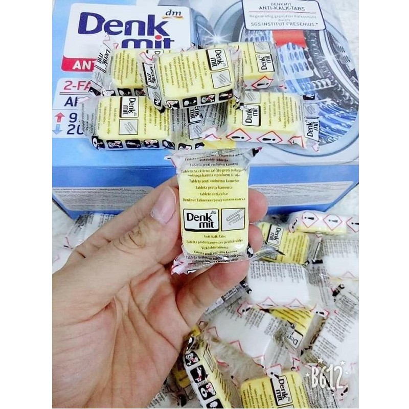 Viên tẩy lồng vệ sinh máy giặt Denkmit - Bán lẻ 1 viên