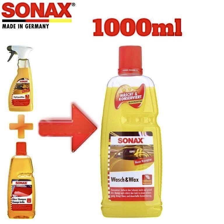 Nước rửa xe sonax kết hợp phủ bóng sơn sonax wash & wax 1000ml 313341 - nhập khẩu đức