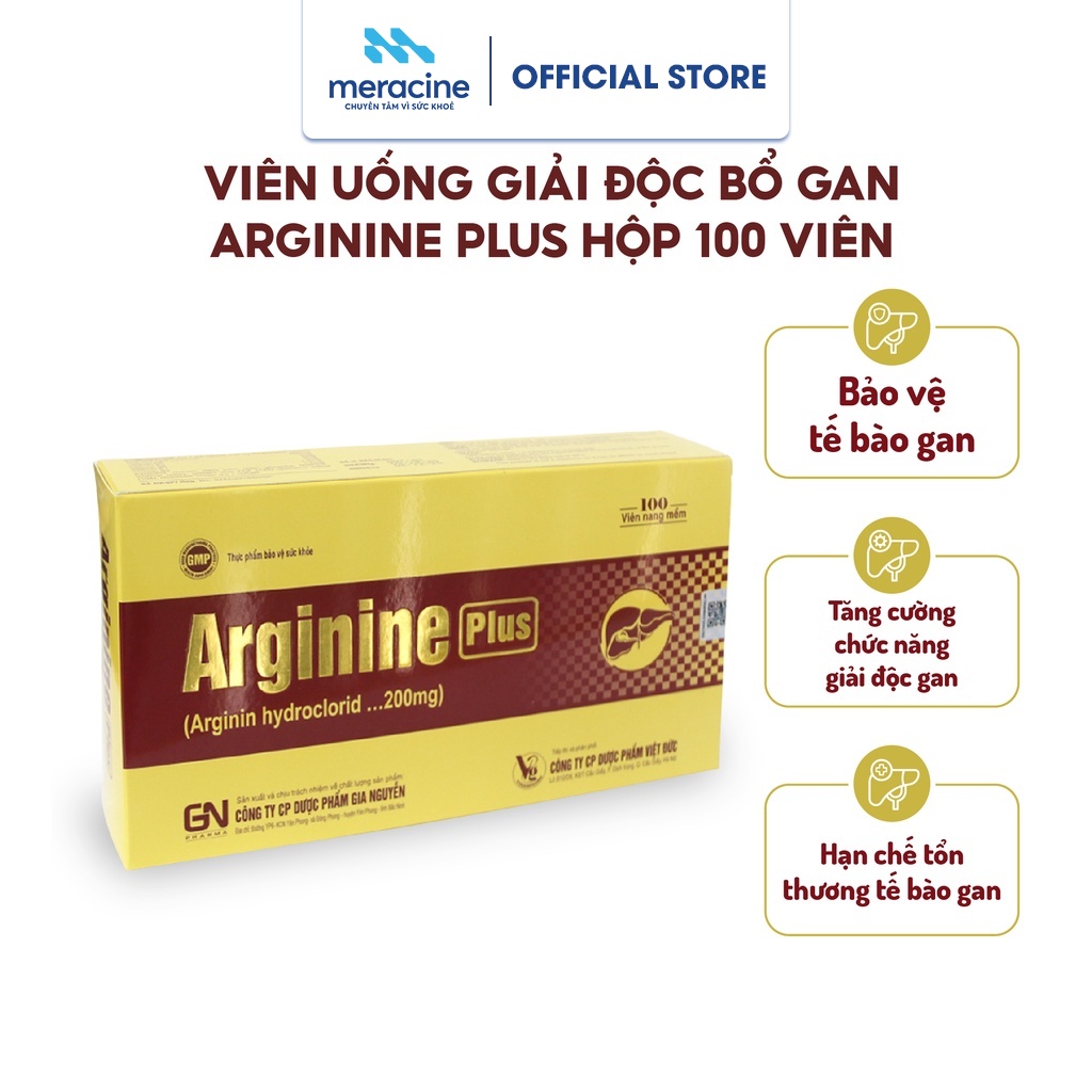 Thực phẩm bảo vệ sức khoẻ Arginine Plus giúp bổ gan, giải độc, bảo vệ gan