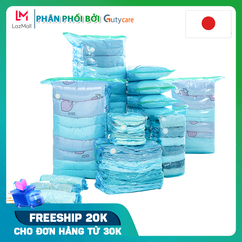 Bộ túi hút chân không Kitai đựng quần áo, chăn màn, mền gối của Nhật Bản cho gia đình, du lịch - Guty Care