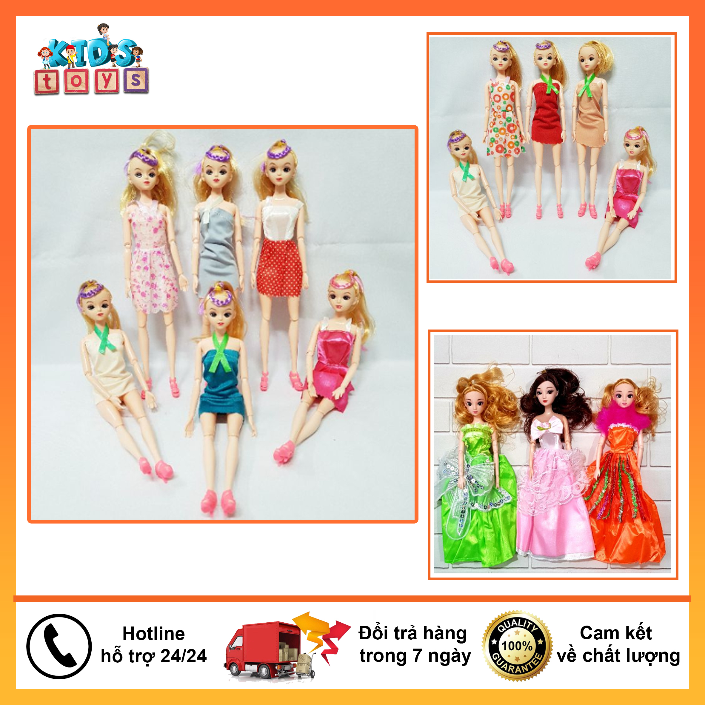 Đồ chơi búp bê thay được đồ cho bé - kids moi