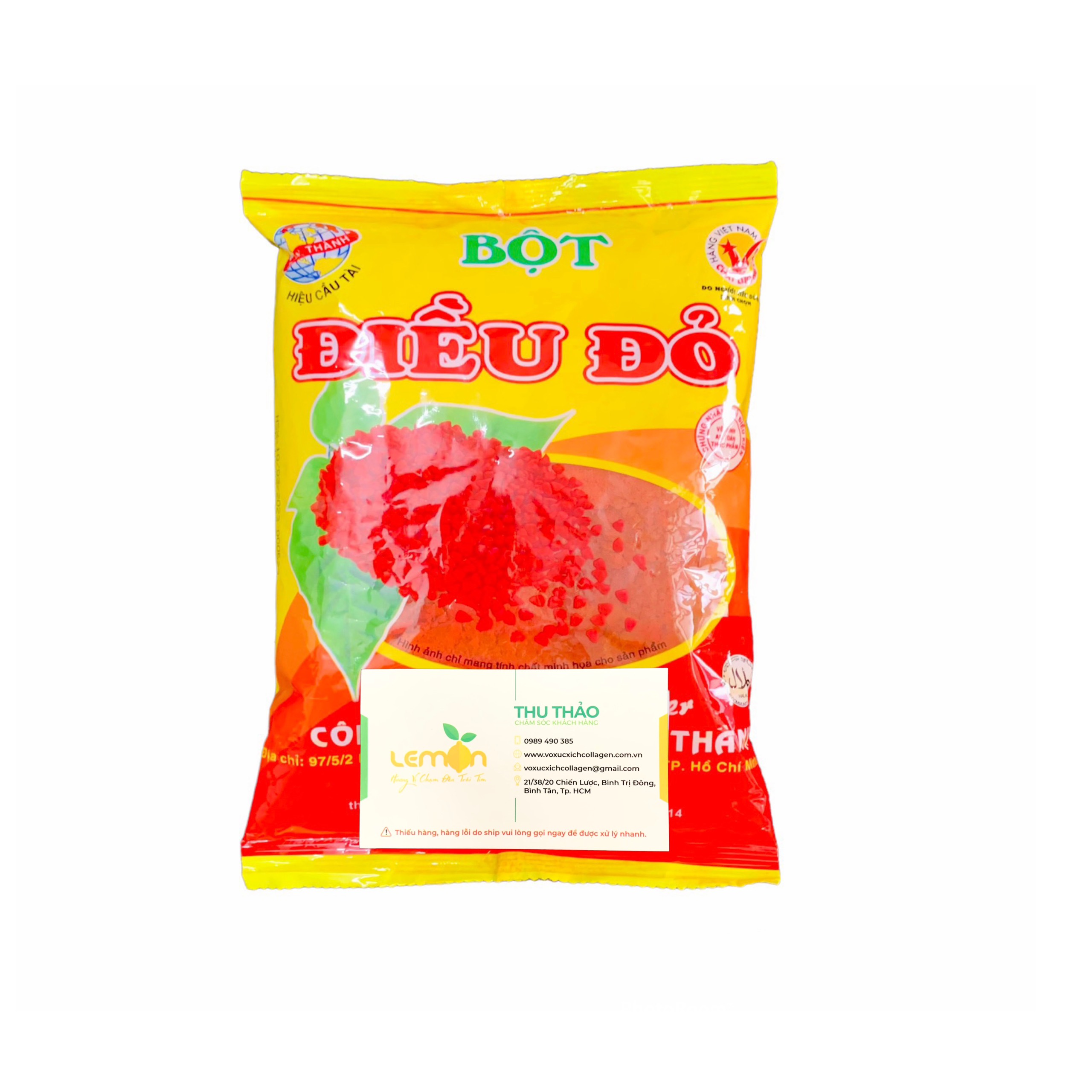 1Kg Bột điều đỏ, bột điều màu Thiên Thành dùng ướp thịt cá, nấu các món bún