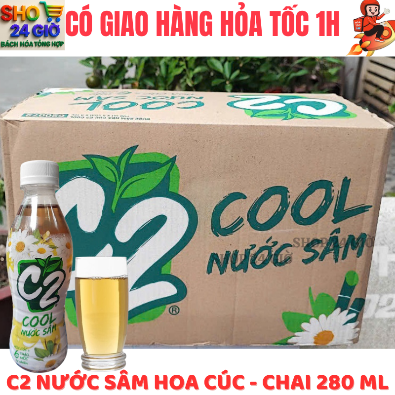 C2 NƯỚC SÂM HOA CÚC Thùng 24 chai 280 ml