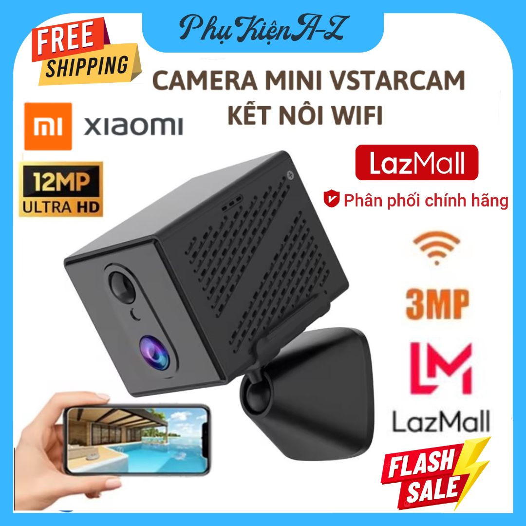 LazMaII Sale 50% Camera Siêu Nhỏ Không Dây, Camera mini siêu nhỏ Vstarcam wifi CB70W Kết Nối Điện Thoại Bằng Wifi, FullHD 1080p Siêu Nét, Pin Trâu Dùng 10 Ngày, Đàm Thoại 2 Chiều, Ống Kính Kép Zoom 6x