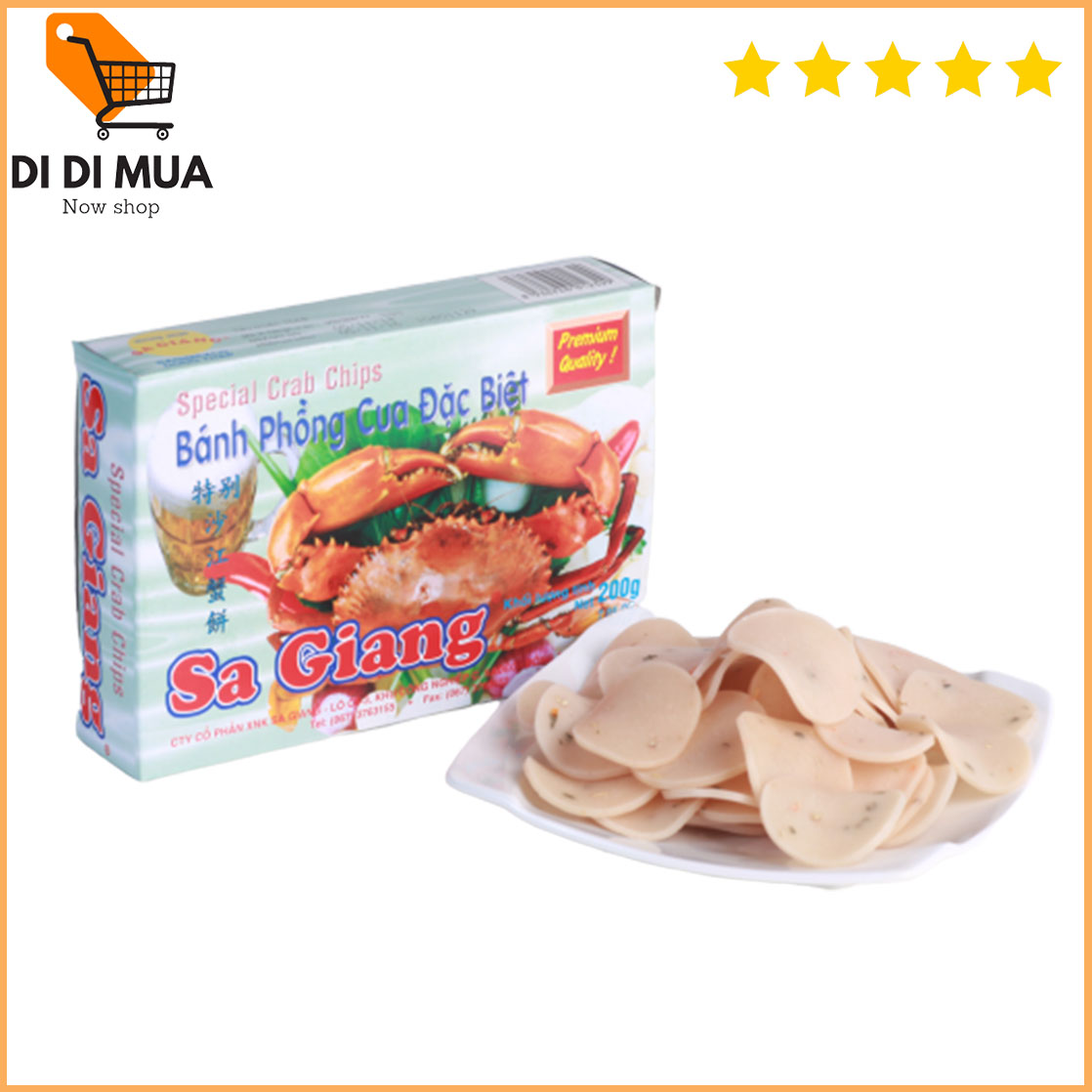 [HCM]BÁNH PHỒNG CUA ĐẶC BIỆT 200gram (dạng khác của bánh phồng tôm) SA GIANG