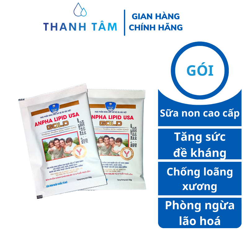 Gói sữa non anpha lipid usa gold 16gram