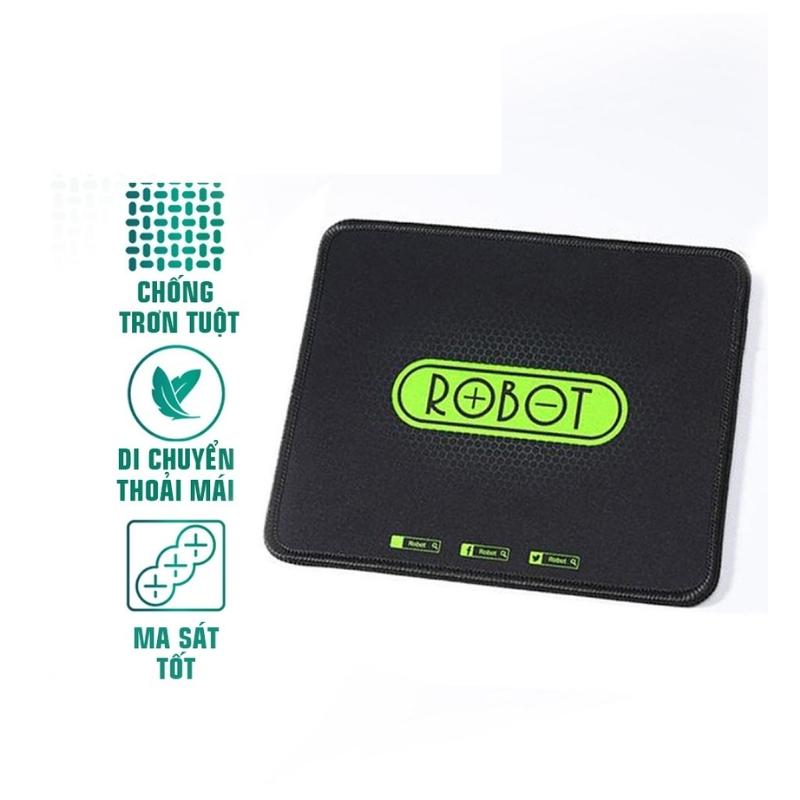 Tấm lót chuột máy tính laptop kiểu dáng Gaming ROBOOT RPL01 màu đen- 22x18x0.2 Cm