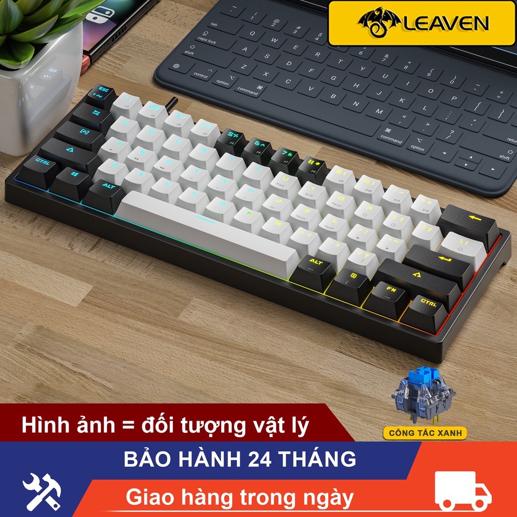 Bàn phím cơ rgb led K550 LEAVEN Giao hàng 24 giờ 87 phím Bàn phím máy tính