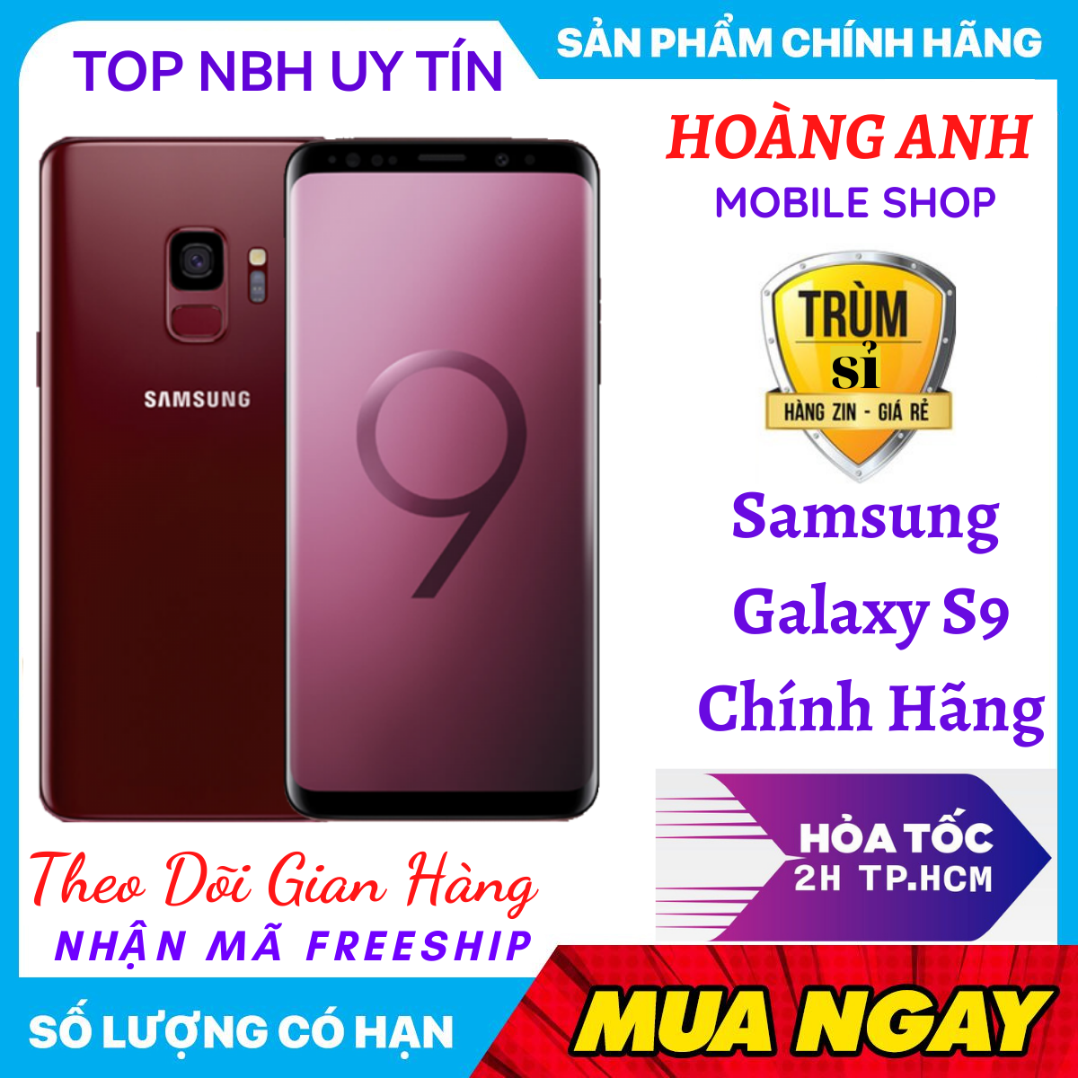 [Rẻ Vô Địch] Điện Thoại Samsung Galaxy S9 2 Sim Chính Hãng Mới Đẹp- Siêu phẩm tràn viền, đẳng cấp-Chiến Game Nặng Siêu Mượt (Giao ngẫu nhiên 1 sim-2sim) màn ám/lưu ảnh nhẹ
