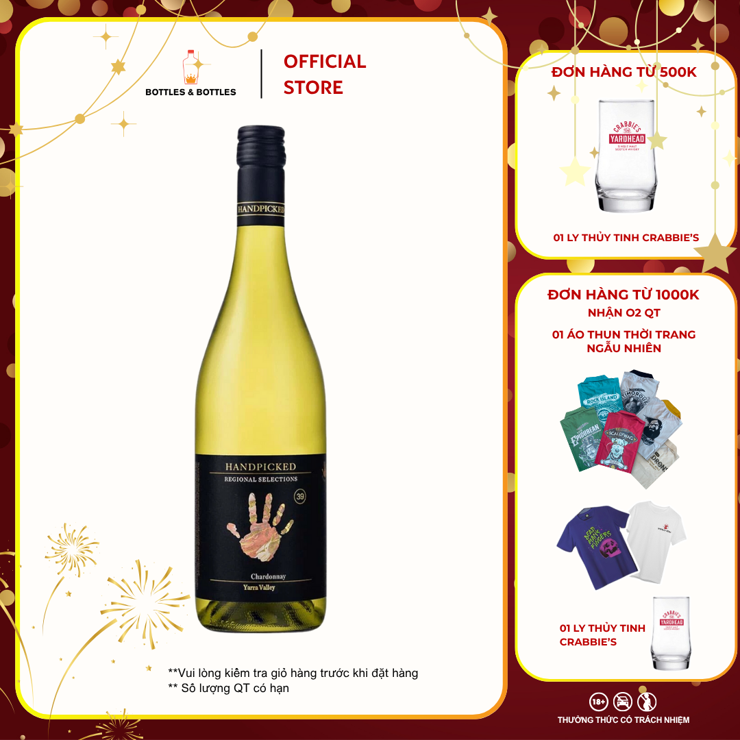 [CHÍNH HÃNG] Rượu vang trắng Handpicked Regional Selection Chardonnay - 750ML - 13.4%