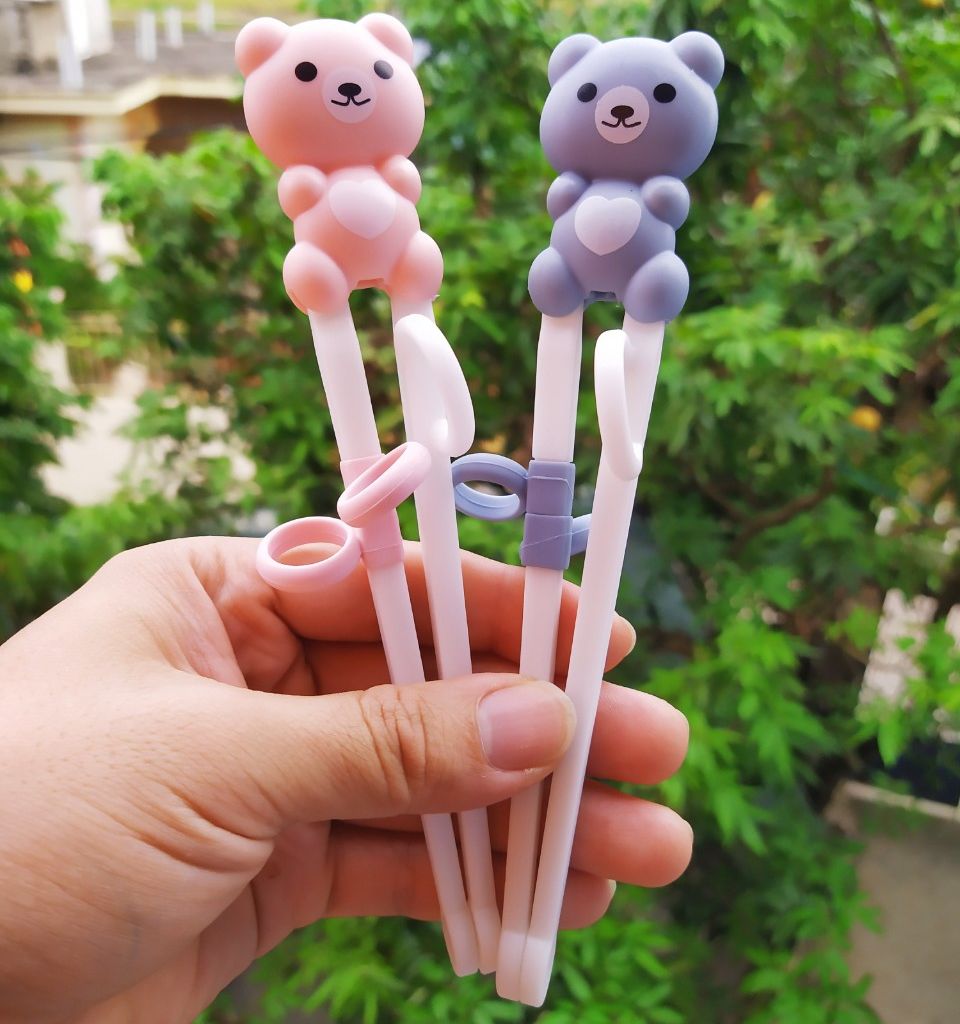 Đũa tập gắp, Đũa ăn dặm cho bé kèm hộp đựng
