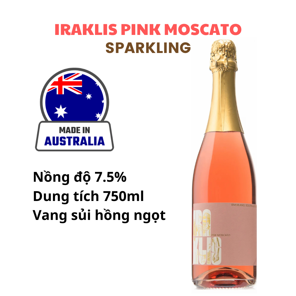Vang Nổ Ngọt Iraklis Pink Moscato  - Sparkling Wine - Vang Ngọt - Vang Hồng - TheBestWine