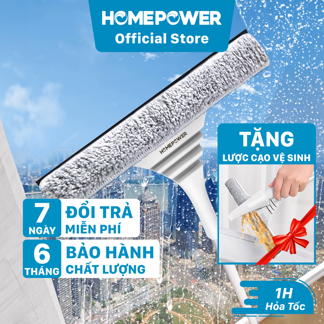 Cây lau kính gạt nước homepower hk-01, cây gạt kính thông minh đầu lau đàn hồi