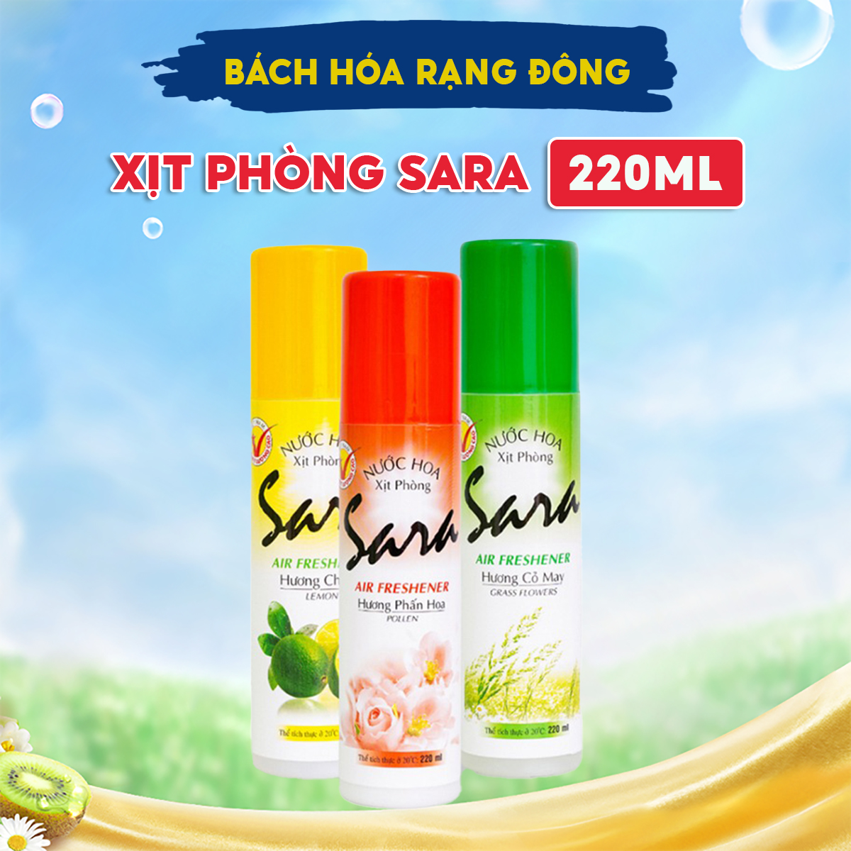 Nước hoa xịt phòng ngủ thơm lâu Sara cao cấp hương thơm dịu nhẹ giúp khử mùi ẩm mốc làm thơm phòng