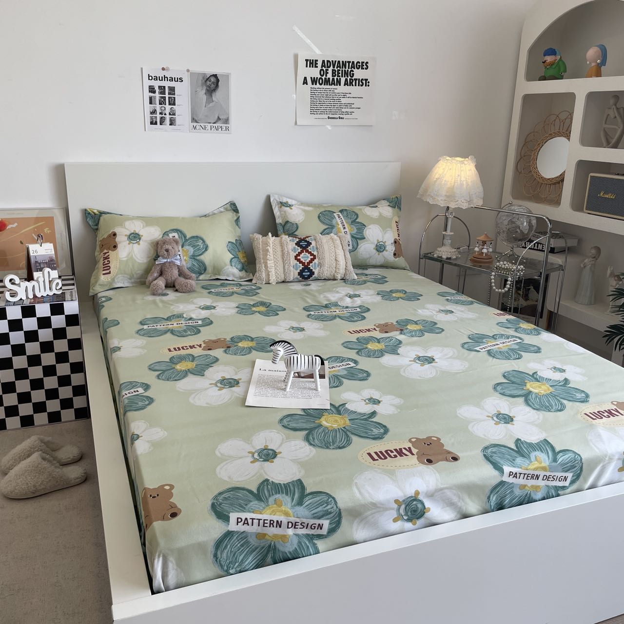 Bộ ga giường cotton Lidaco 3D mẫu mới 2022