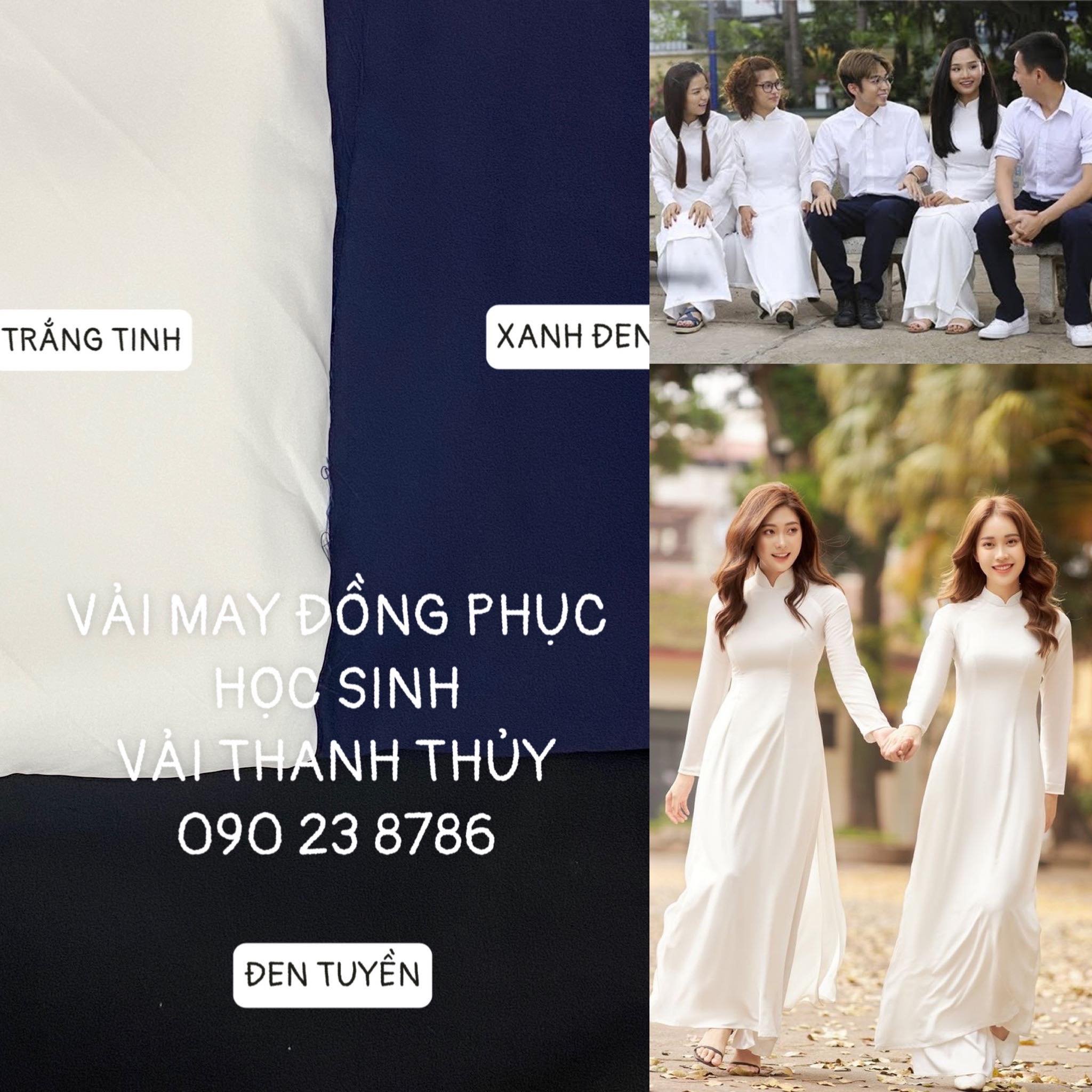 Vải may đồng phục học sinh nam và nữ