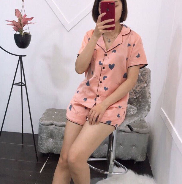 Phương Linh Luxury 1688 ĐỒ BỘ NGỦ TIM CA0 CẤP FULL 3 SIZE 35-55KG TÙY CHIỀU CAO