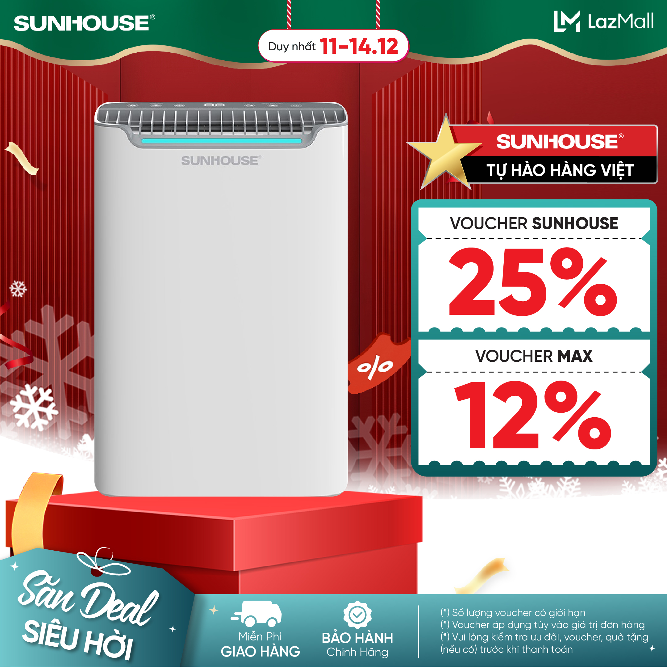 Máy hút ẩm Sunhouse SHD-DHB2001 - Công nghệ hút ẩm bằng Block hiệu quả - 3 chế độ linh hoạt - Công suất 20L/ngày