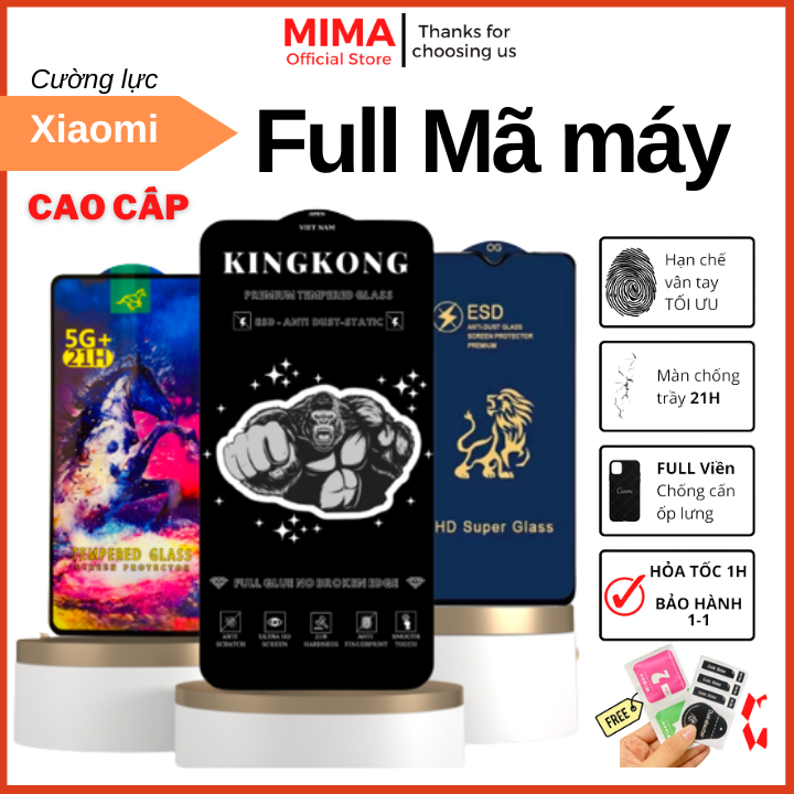 [Tặng bộ dán] Kính Cường Lực KINGKONG Redmi Note 13 12 11 10 8 Pro 5G 10s 9 9s 8 7 Redmi 13 12 12c 13c 10c 9 9A 9C 9T Xiaomi 13T 12T 11T 10T Pro 5G, Mi 11Lite 12 Lite 13 14, Xiaomi Poco C40 X3 X4 X5 F3 F4 K20 K30 K40 K50 K60 Pro Gaming (Main)