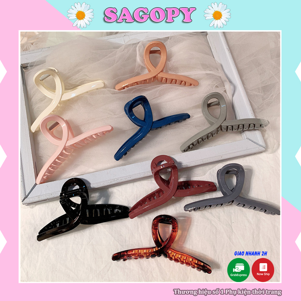 Kẹp cài tóc hàn quốc càng cua cho bé, nữ nhựa nhọn lớn, cặp tóc càng cua cute hot trend phong cách ulzzang Hàn Quốc vintage