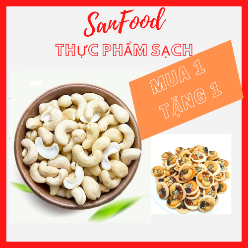 Mua 1 tặng 1 - tặng bánh hạt điều siêu ngon -500grm nhân hạt điều sống nguyên hạt dùng làm sữa hạt sanfood hạt điều sống, hạt điều tách vỏ, hạt điều dùng làm sữa, hạt dinh dưỡng cao cấp, hạt nấu sữa