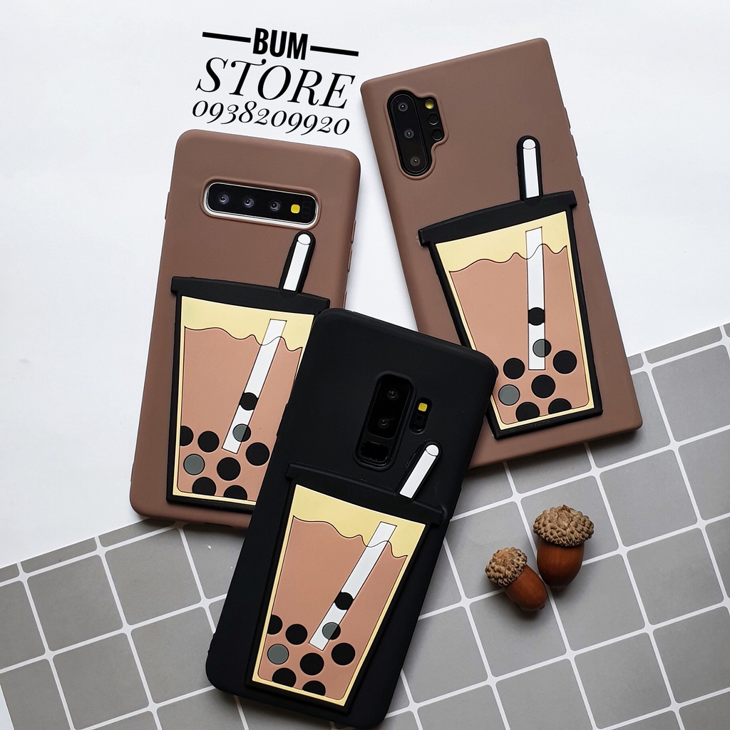 Ốp lưng hình nổi trà sữa dễ thương samsung note 10+ / note 10 / note 8 / s10+ / s10 / s8+