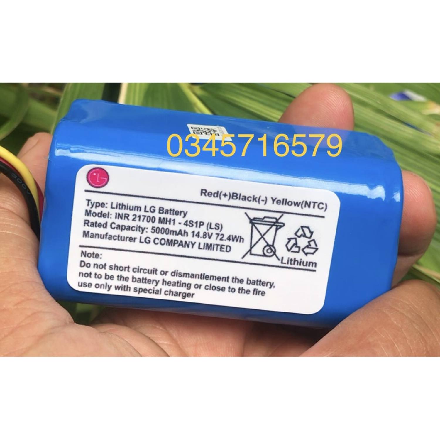Pin lg 5000ma nâng cấp cho robot hút bụi liectroux zk901