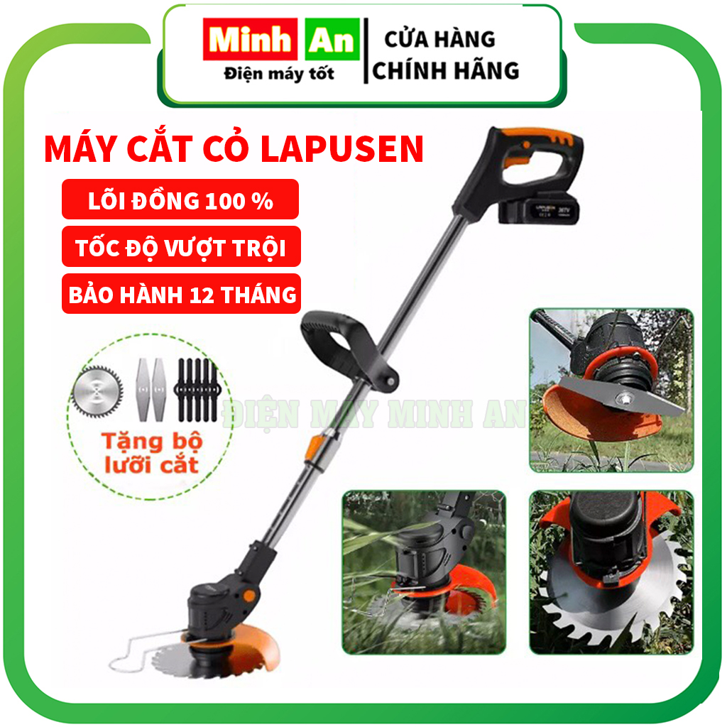 Máy cắt cỏ pin cầm tay máy cắt cỏ mini LAPUSEN 36V cắt sắc bén tỉa cây đa năng nhỏ gọn bảo hành 12 tháng