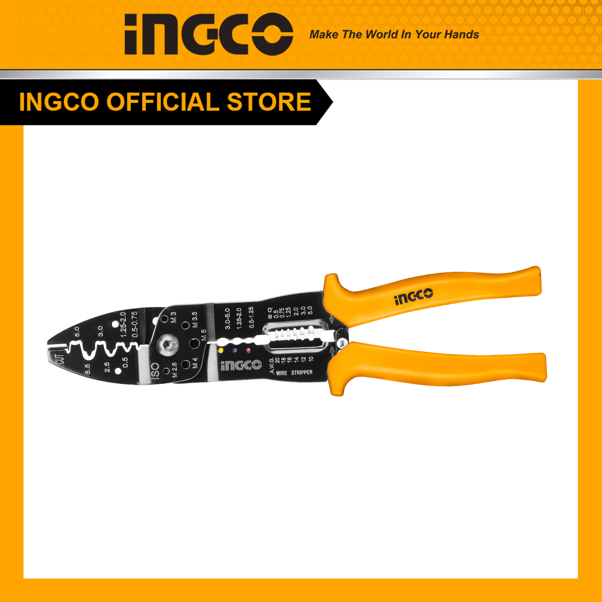 Kềm tuốt dây điện đa năng 10"/250mm ingco hwsp101