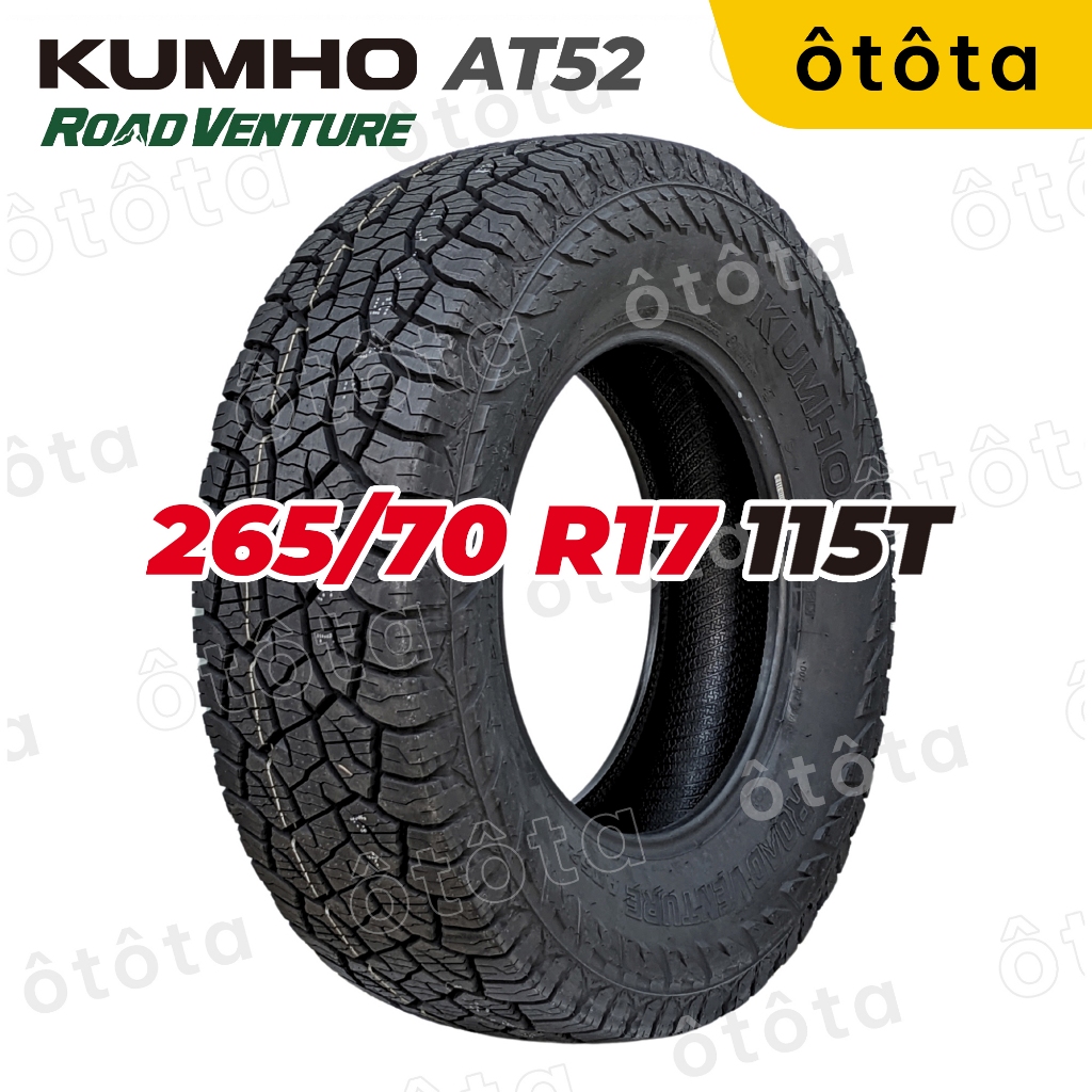 Lốp ô tô Kumho 265/70 R17 115T Road Venture AT52  – Chính Hãng BH 5 năm (265/70R17, 265 70 R17)