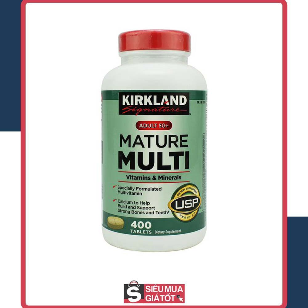 (Date 11.2023) VIÊN UỐNG BỔ SUNG VITAMIN KIRKLAND SIGNATURE MATURE MULTI ADULT 50+ 400 VIÊN