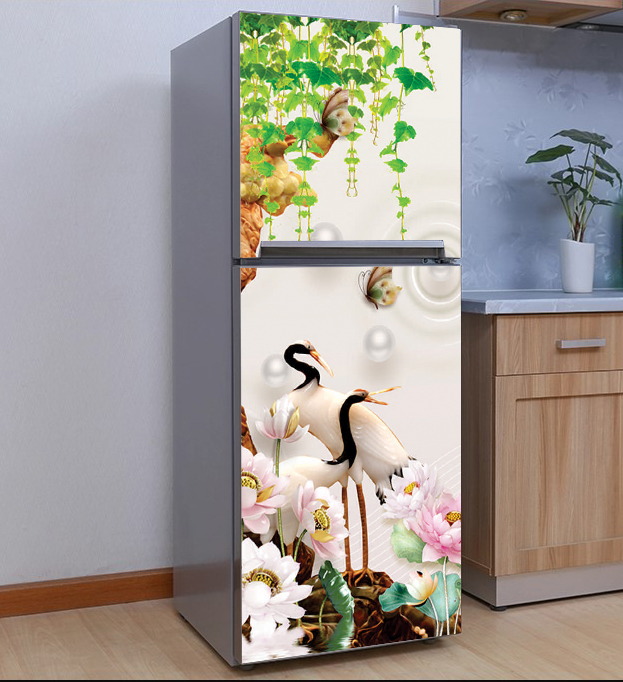Decal dán trang trí tủ lạnh mẫu Xuan 2023- sang trọng lịch lãm