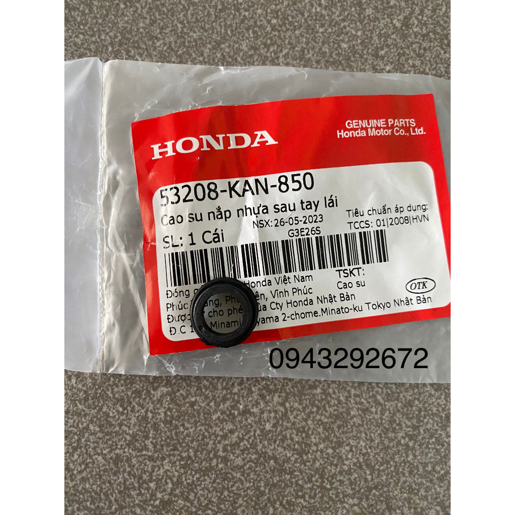 Cao Su Nắp Nhựa Sau Tay Lái Wave Nhỏ, Zx Honda (53208KAN850