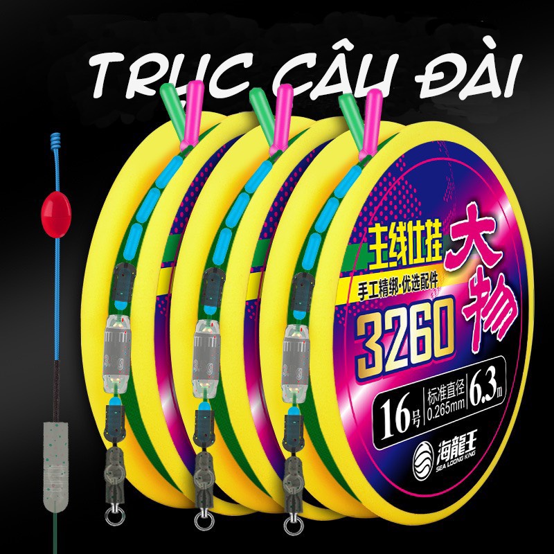 Dây Trục Câu Đài 3260 Buộc Sẵn Cước Câu Cá Tàng Hình - Minh Phú